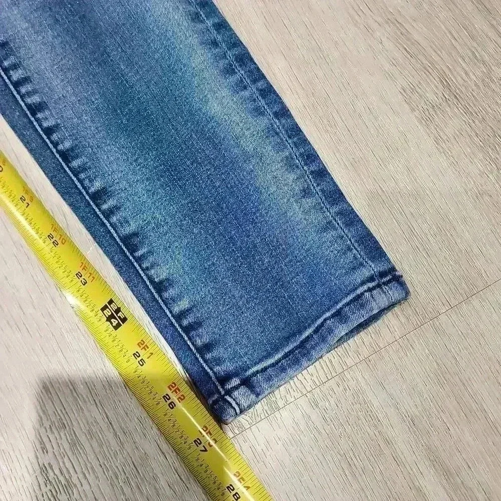 Pilcro and the Letterpress Women's Mid-Rise Distressed Skinny Jeans Blue Size 25 - Picture 3 of 9